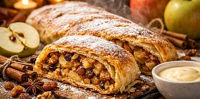 Strucla cieńka jak pergamin, pachnąca jabłkami