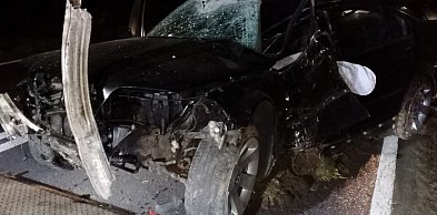 Kierowca ciężko ranny. Chciał ominąć przebiegające przez jezdnię zwierzęta