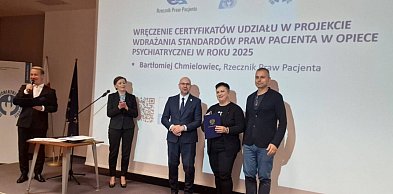 Szpital doceniony za jakość i standardy opieki psychiatrycznej