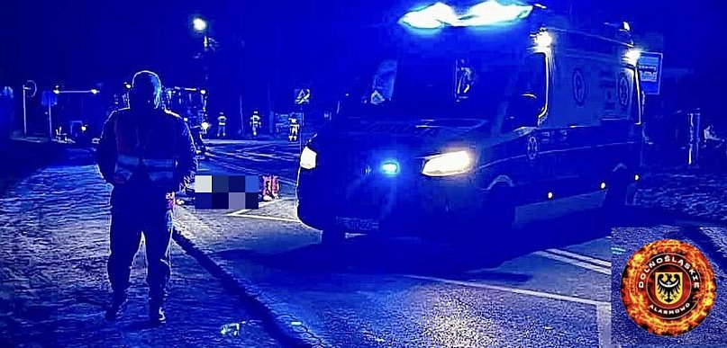 Śmiertelne potrącenie w Gniewomirowicach. Droga całkowicie zablokowana
