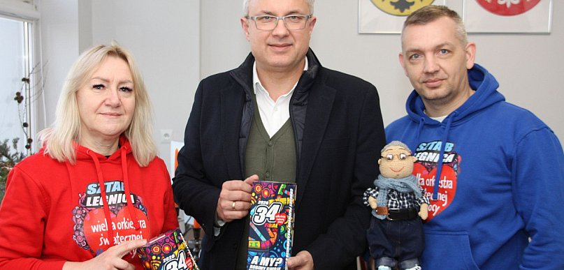 Maciej Leszkowicz spotkał się z przedstawicielami WOŚP w Legnicy