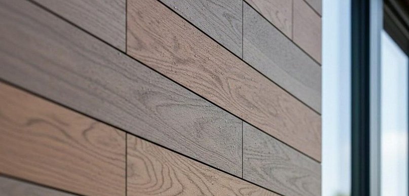 Imitacja drewna na elewacji z paneli drewnopodobnych