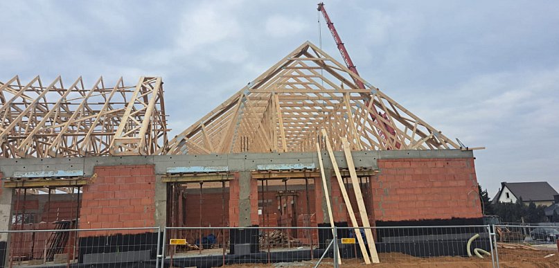 Budowa żłobka w Kunicach nabiera tempa. Widać wyraźny postęp prac