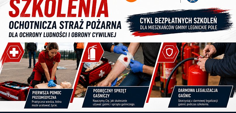Darmowe szkolenia z bezpieczeństwa dla mieszkańców gminy Legnickie Pole