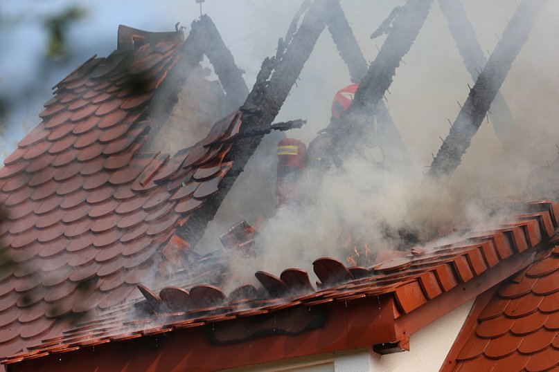 Poważny pożar domu w Pątnowie Legnickim