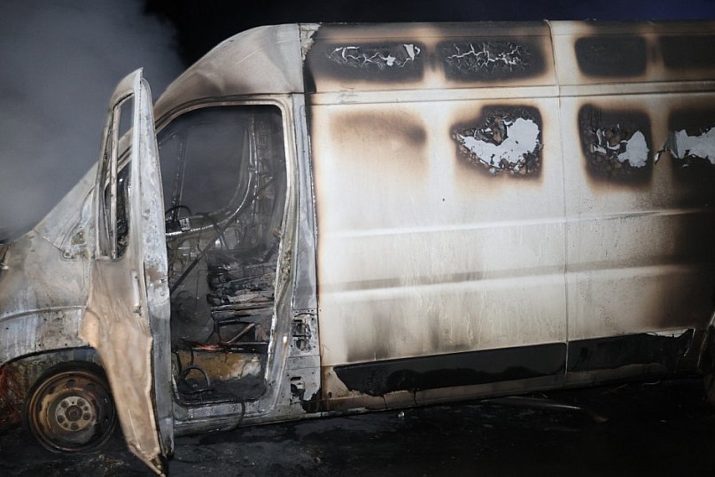 Spłonął Peugeot Boxer na Pątnowskiej