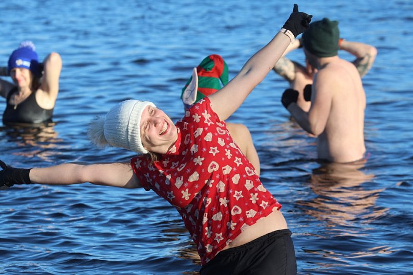 Świąteczne morsowanie w Kunicach