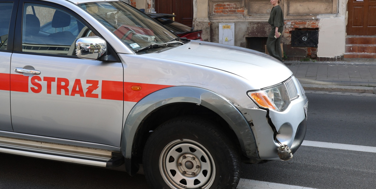 Zderzenie z wozem strażackim na Jaworzyńskiej (Wojciech Obremski lca.pl)