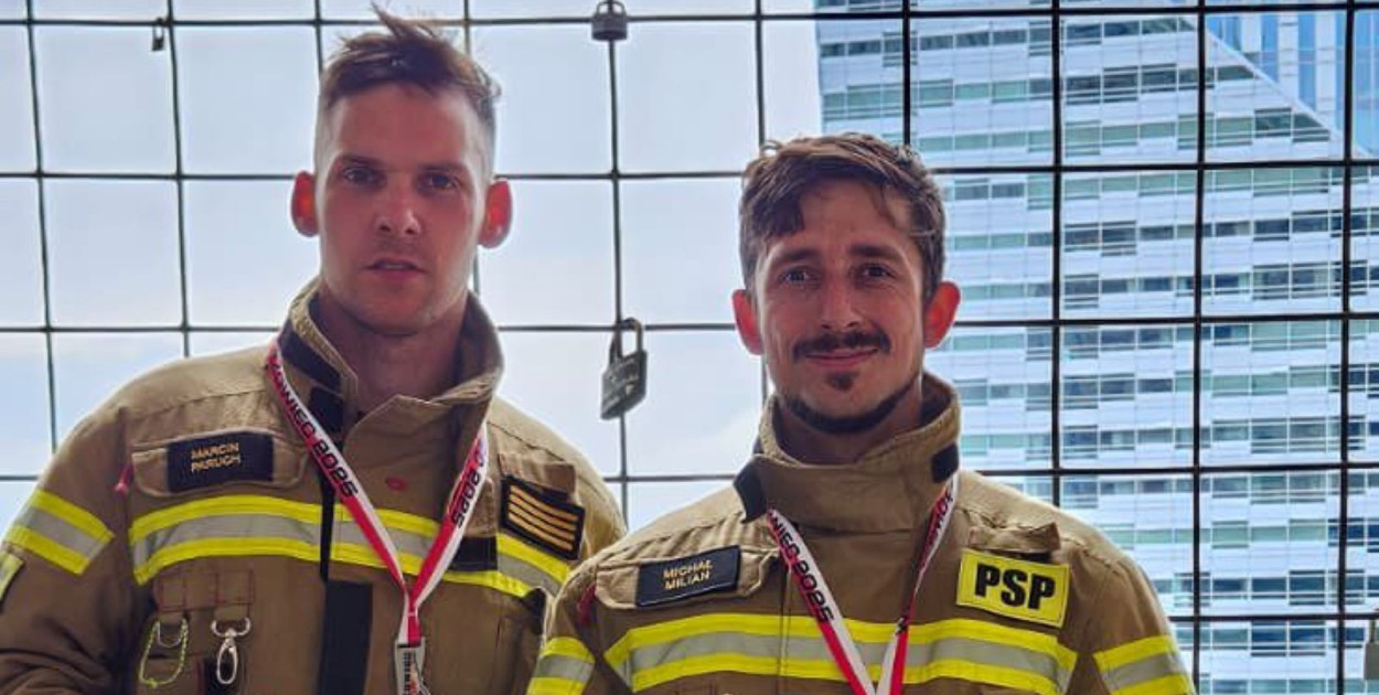Asp. Michał Milian i mł. ogn. Marcin Paruch (fot.: mł. ogn. Marcin Paruch)