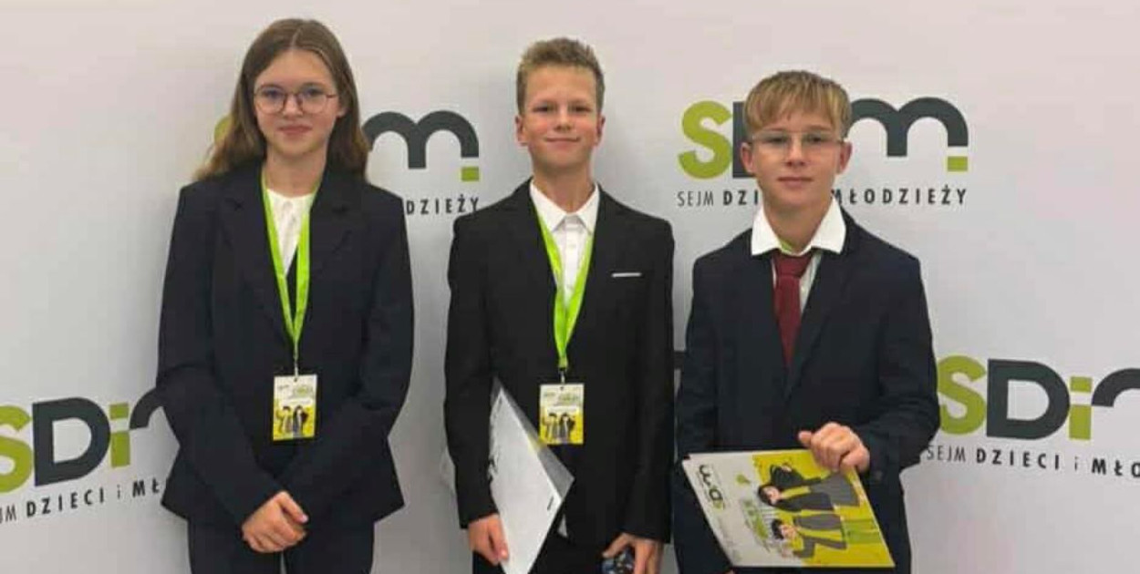 Anastazja Dudka, Dominik Jednorał i Igor Czernicki (arch. uczestnika)