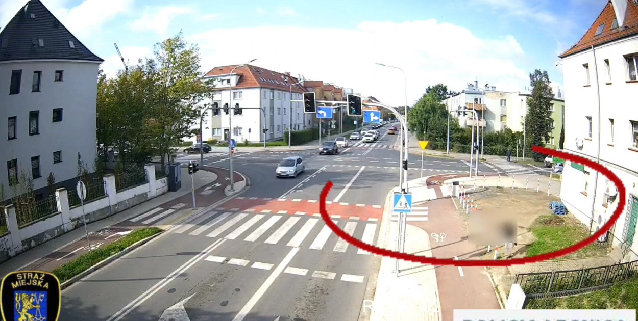 Pościg za uciekajacym (źródło: KMP Legnica)