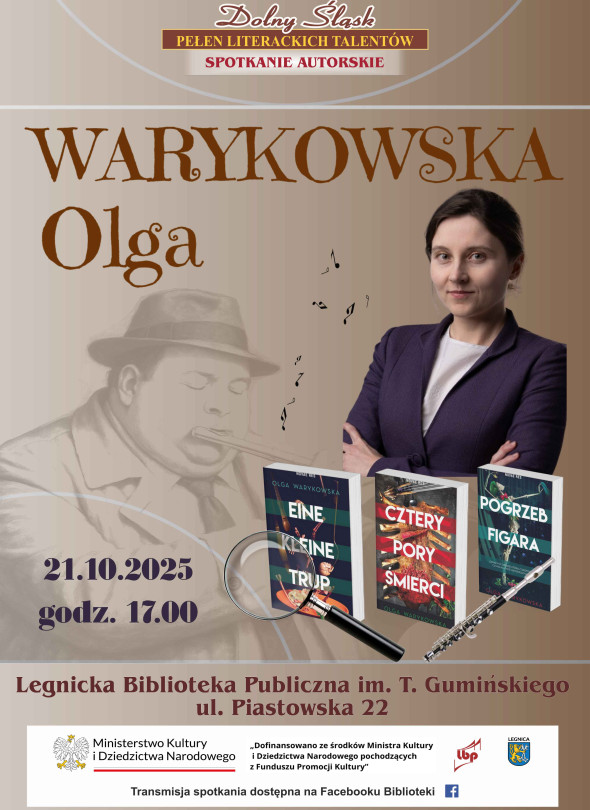 Zaproszenie na spotkanie autorskie z Olgą Warykowską
