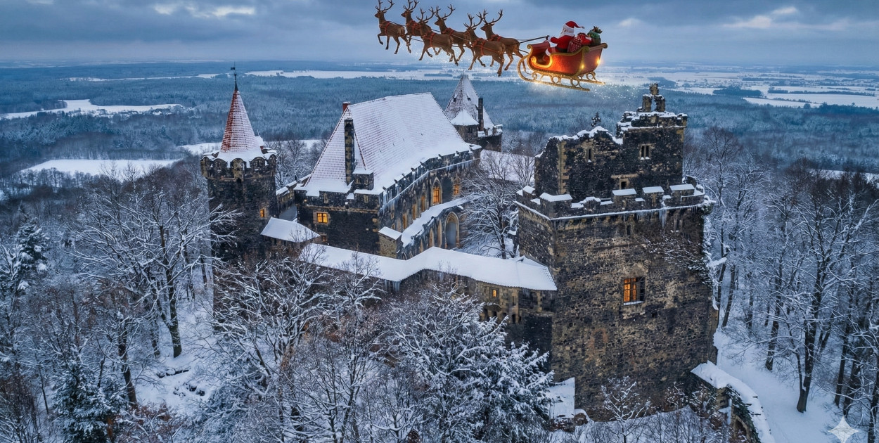 Mikołaj już w drodze do Zamku Grodziec