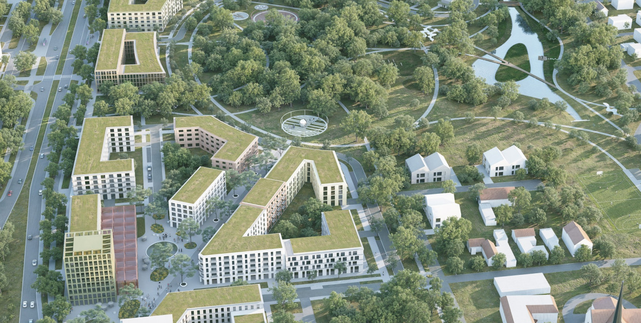 Wizualizacja zwycięskiego opracowania w konkursie architektonicznym na zagospodarowanie jednostki „D” (źródło: Fb. Maciej Kupaj)