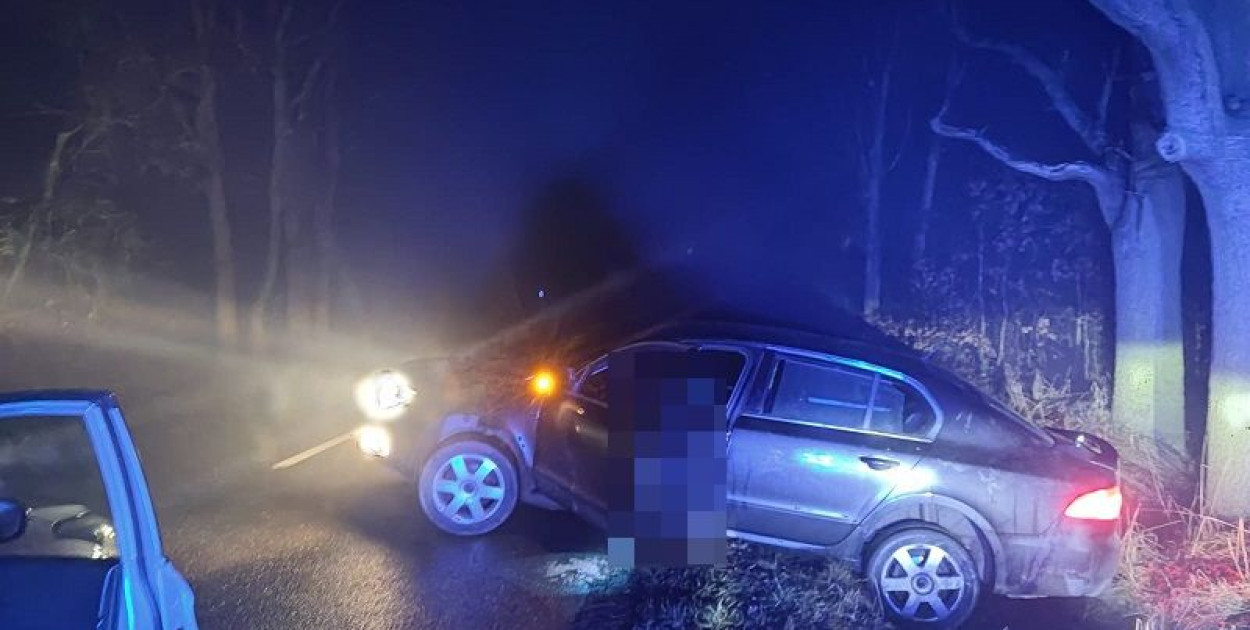 Miał zakaz, miał 4 promile, wsiadł za kółko i skończył w rowie (źródło: KMP Legnica)
