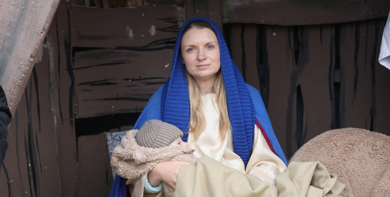 Pasterka w szopce betlejemskiej  (Wojciech Obremski)