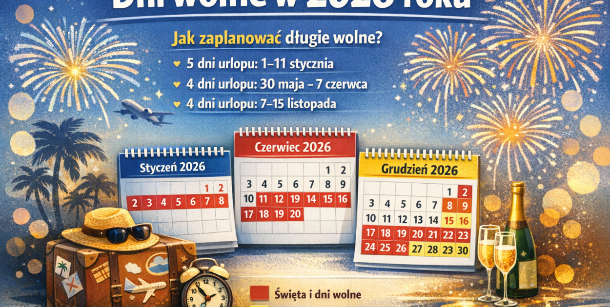 Wolne w 2026 roku. Co warto wiedzieć (obraz wtgenerowany przez AI)