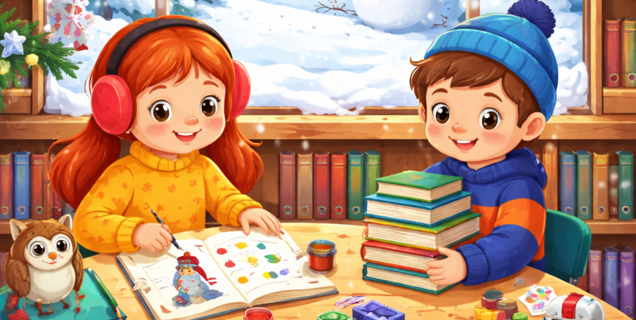 Biblioteka szykuje ferie dla najmłodszych(obraz wygenerowany przez AI)