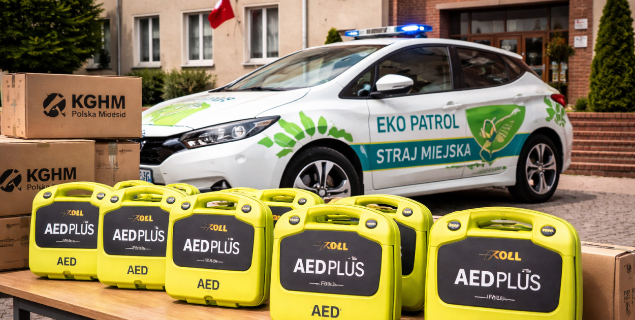 Defibrylatory w 25 szkołach i elektryczne auto. KGHM wspiera Legnicę