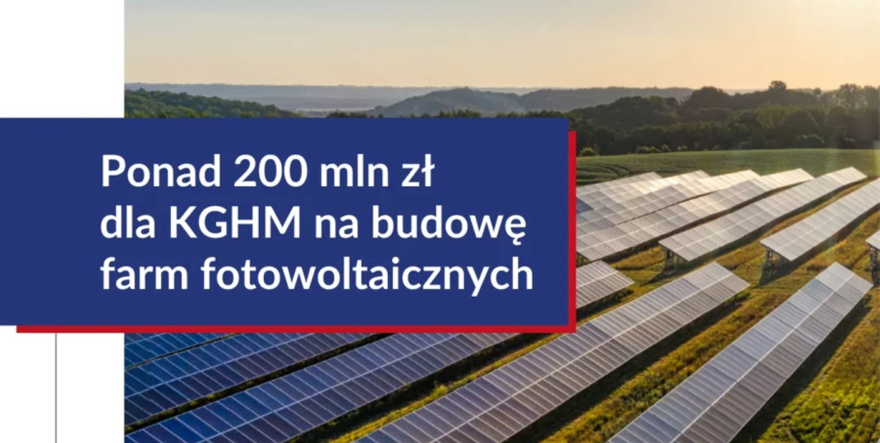 Blisko 210 mln zł z KPO na farmy fotowoltaiczne KGHM