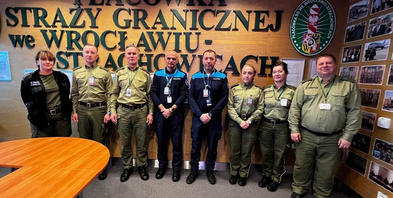 Przedstawiciele Frontexu z wizytą u pograniczników