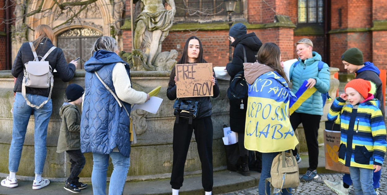 Cztery lata od rosyjskiej agresji. Manifestacja w rocznicę inwazji