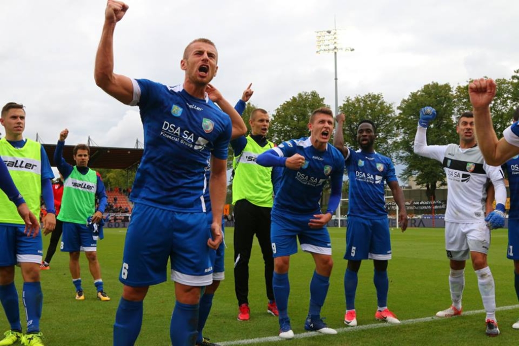 Chrobry Głogów - Miedź Legnica- FOTO:B. Hamanowicz (Miedź Legnica)