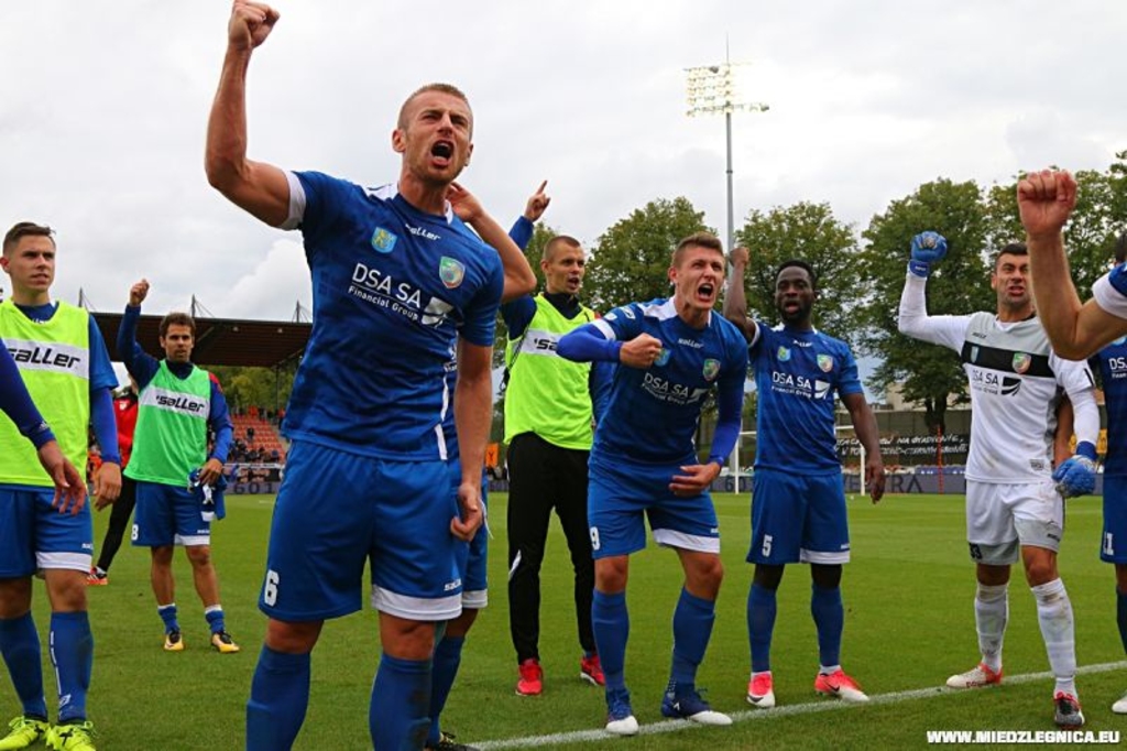 Chrobry Głogów - Miedź Legnica- FOTO:B. Hamanowicz (Miedź Legnica)